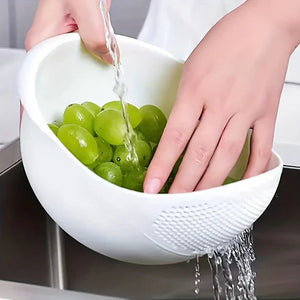 Rice Drainer Colander Rice Bowl