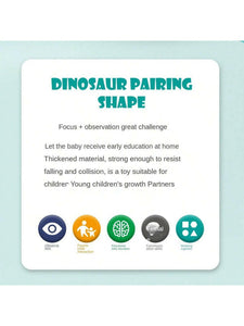 Dinosaur 2 Shape Learning Puzzles for Toddlers