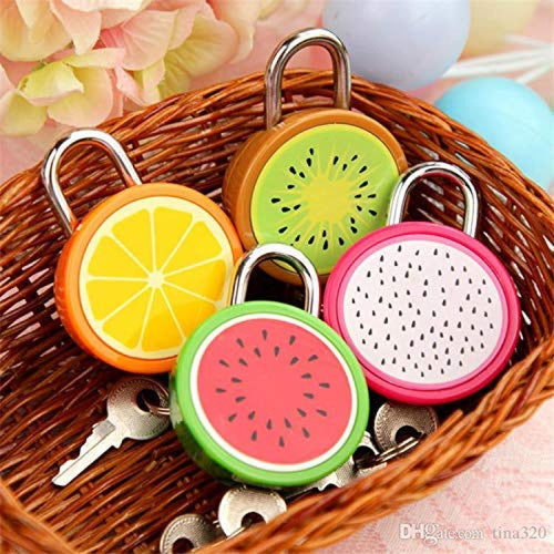 Cute Fruit Shape Metal Travel Suitcase Press Lock with Keys