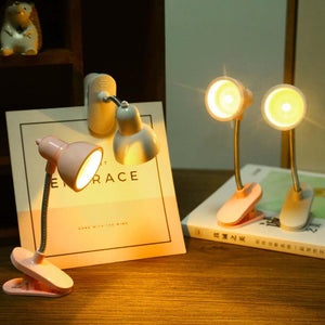 LED Book Light Reading Night Lights Cute Mini Table Lamp 360 Degree Rotatable