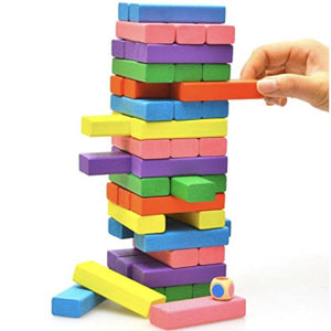 54 Wooden Blocks( Multicolor)