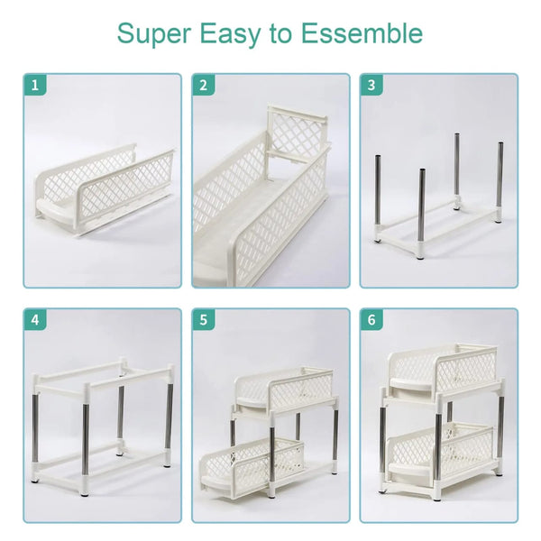 2 - Tier slide Storage Organizer