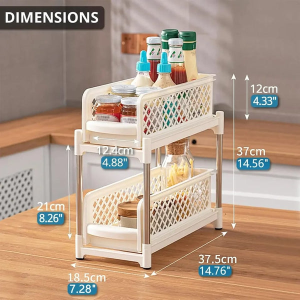 2 - Tier slide Storage Organizer