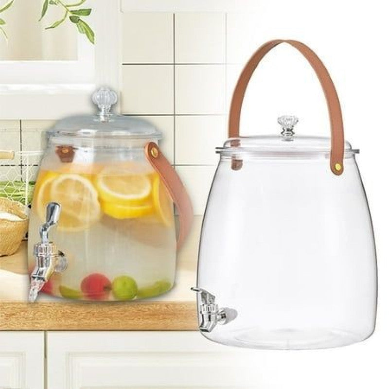 Beverage Dispenser Container With Handle