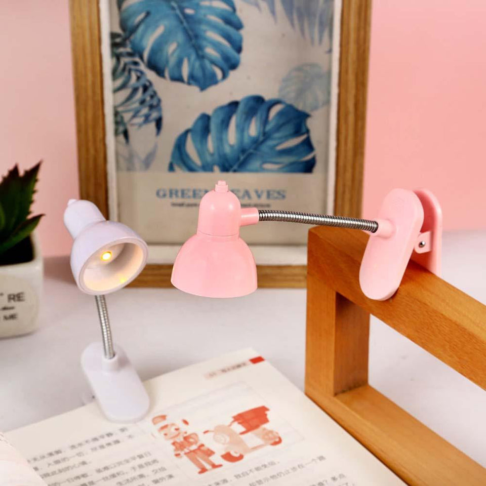 LED Book Light Reading Night Lights Cute Mini Table Lamp 360 Degree Rotatable