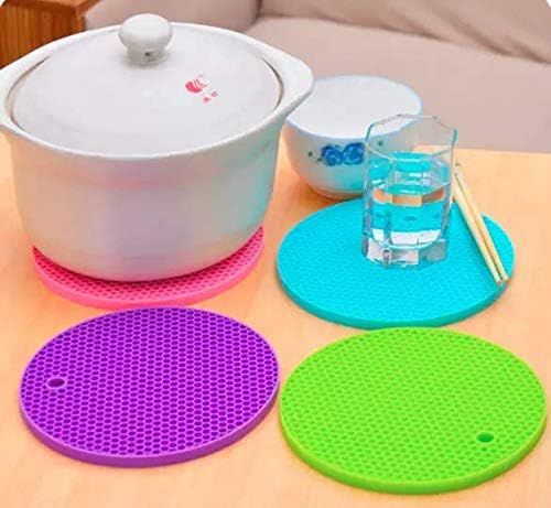 Silicone Pot Mat Round, Heat Resistant Non Slip