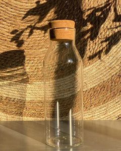 1 Liter Glass Bottle With Cork Lid