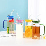 400ML Square Glass with  Handle