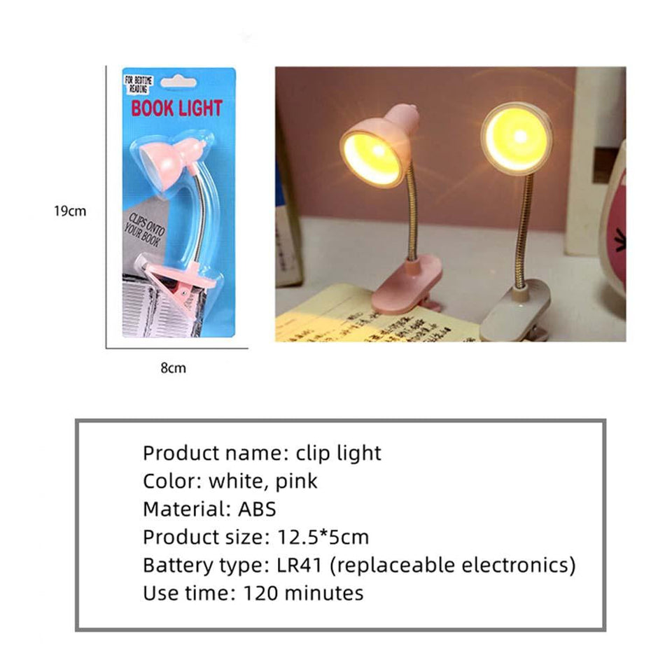 LED Book Light Reading Night Lights Cute Mini Table Lamp 360 Degree Rotatable