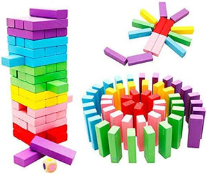 54 Wooden Blocks( Multicolor)