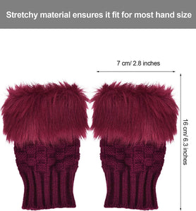 Winter Gloves For Women Woolen Half Finger