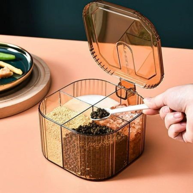 Luxury Acrylic Multil Grid Seasoning Box