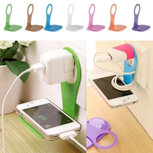 3PCS Wall Mount Folding Mobile Phone Charging Rack Hanging Holder