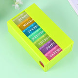 21- Grids Pill Box Simple Medicine Box Pills Container Green