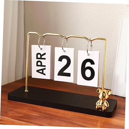 Bear Metal Desk Calendar