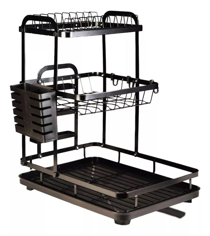 PREMIUM 3 LEVEL DISH DRYING RACK