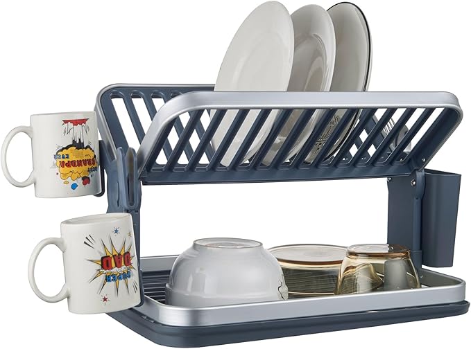 Binca 2 Tier Foldable Dish Rack