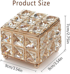 Crystal Makeup Box with Lid