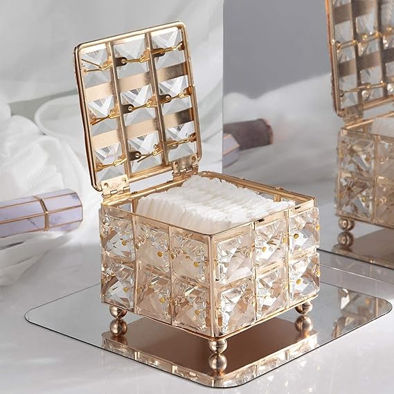 Crystal Makeup Box with Lid