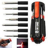 8 in 1 Screwdriver Multifunctional Repair Tools with torch