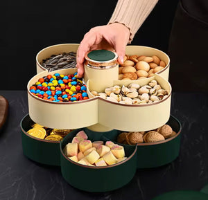 2 Layer Rotating Dry Fruit Tray