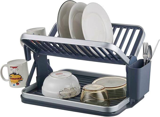 Binca 2 Tier Foldable Dish Rack