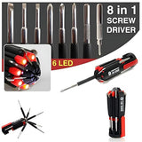 8 in 1 Screwdriver Multifunctional Repair Tools with torch