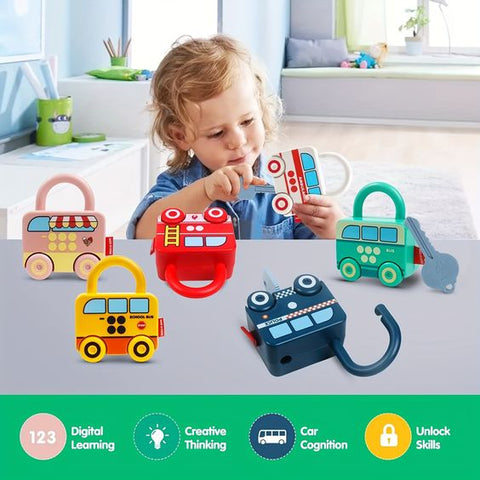 Montessori Numbers Matching Locks Train And Keys