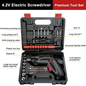 Rechargeable Cordless Screwdriver Tool Set