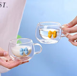 250ml Double Wall Glass Coffee Mug