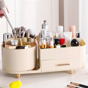 ROTATING BRUSH & COSMETIC ORGANIZER