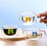 250ml Double Wall Glass Coffee Mug