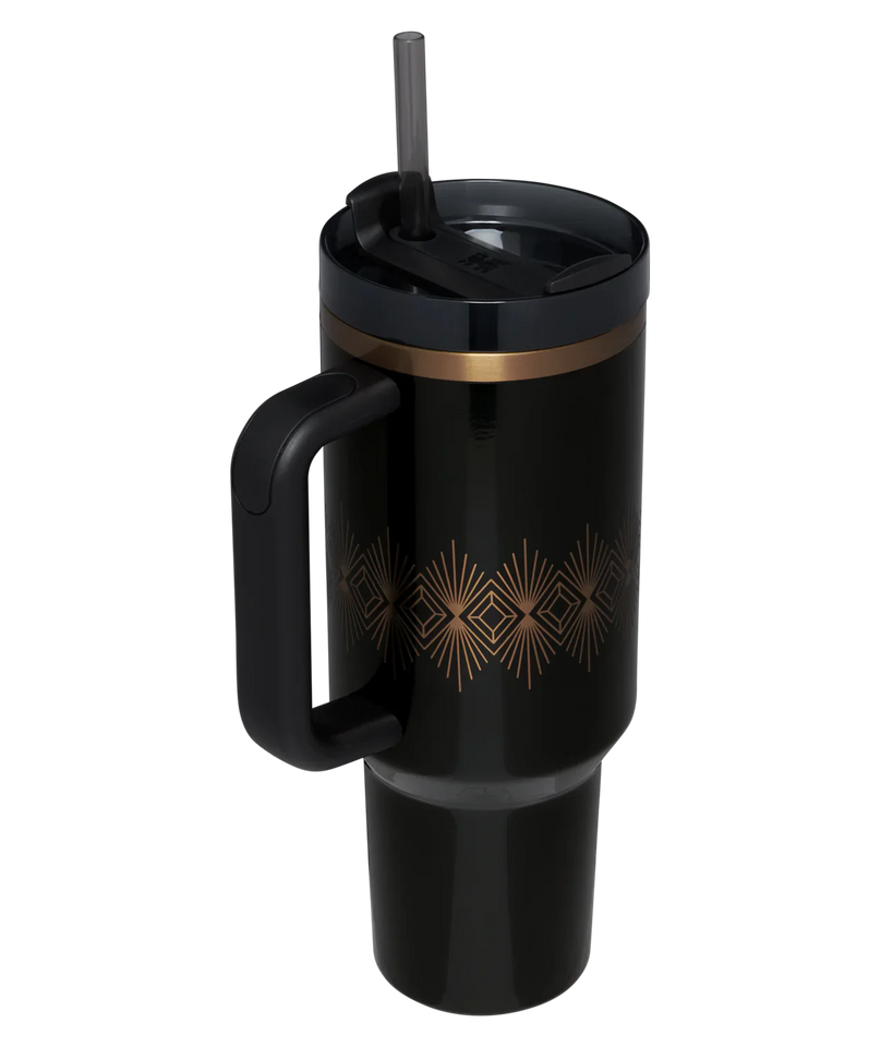 Quencher H2.0 FlowStateTumbler 40 OZ Black Gloss