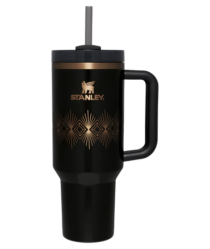 Quencher H2.0 FlowStateTumbler 40 OZ Black Gloss