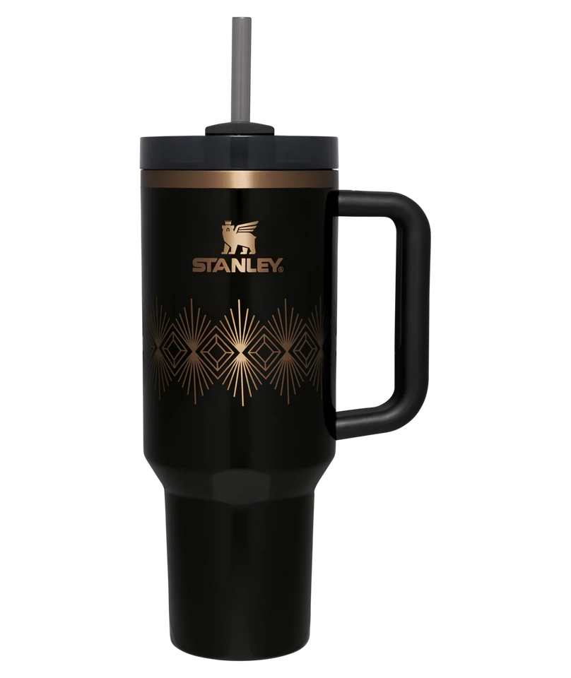 Quencher H2.0 FlowStateTumbler 40 OZ Black Gloss