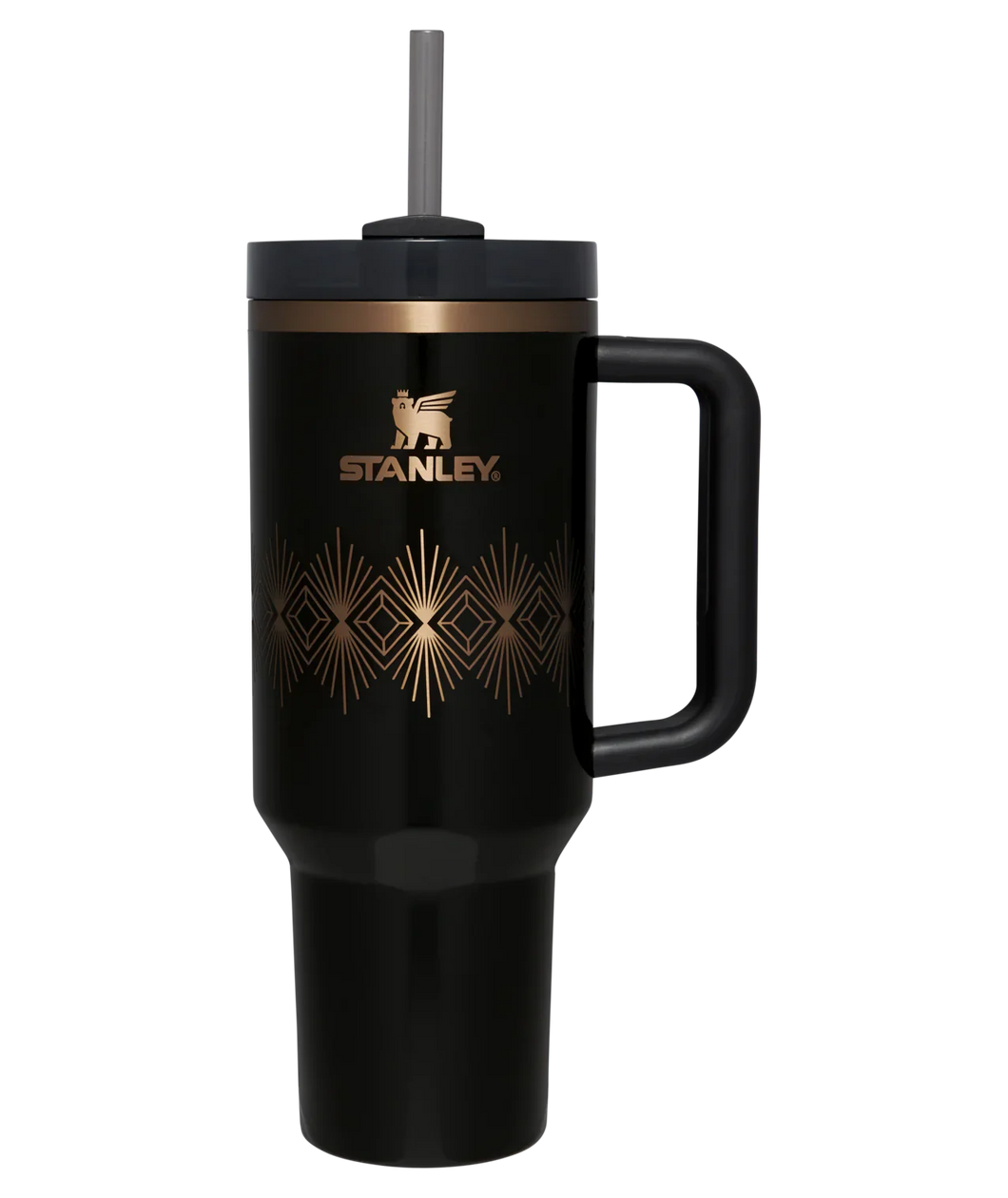 Quencher H2.0 FlowStateTumbler 40 OZ Black Gloss