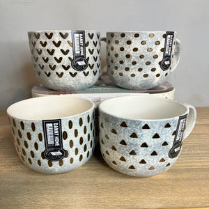 "Danny Home Grey Mugs, 4Pcs".