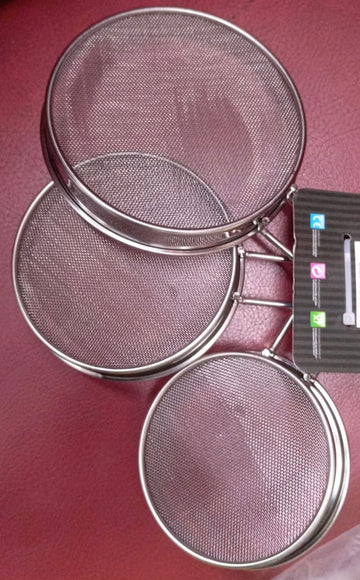 3 Pcs Stainless Steel Pointed Ear Sieve