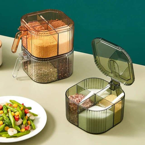 Luxury Acrylic Multil Grid Seasoning Box