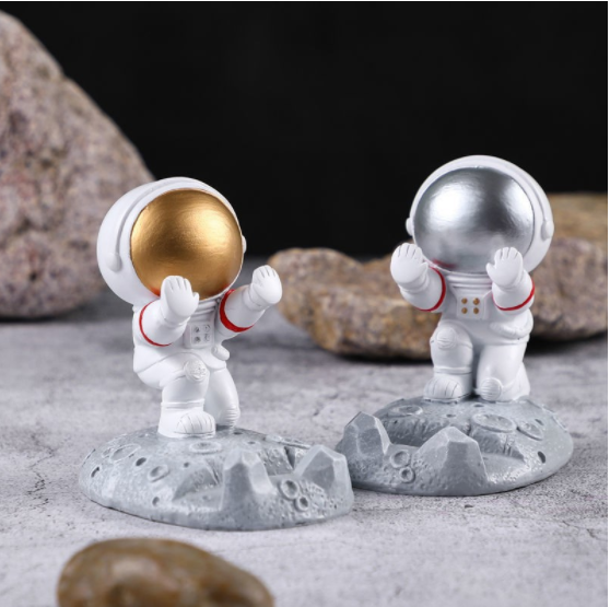 Astronaut Plastic Spacesuit Figurine Phone Holder