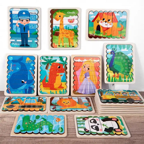 Kids Montessori Educational Wooden Puzzles