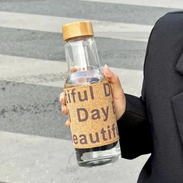 Beautiful Day Wooden Cap Water Bottle