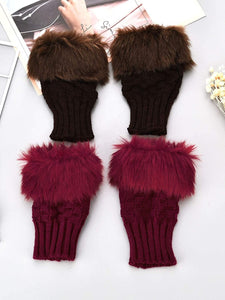 Winter Gloves For Women Woolen Half Finger