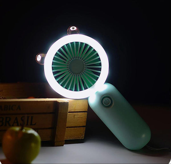 Mini Handheld Fan With LED