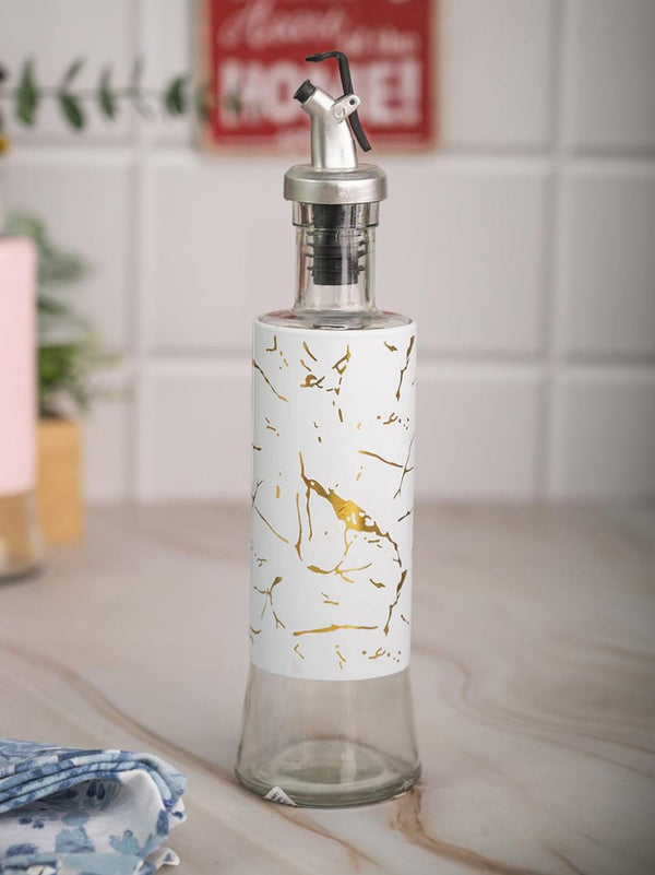 Glass Marble Oil/Vinegar Dispenser Bottle