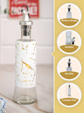 Glass Marble Oil/Vinegar Dispenser Bottle