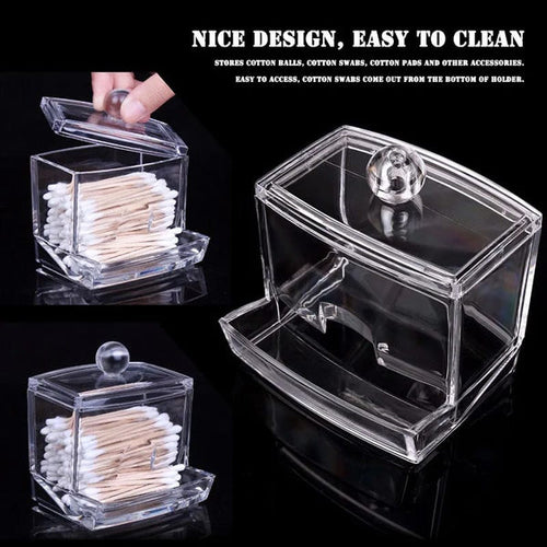 Acrylic Cotton Swabs Storage Box