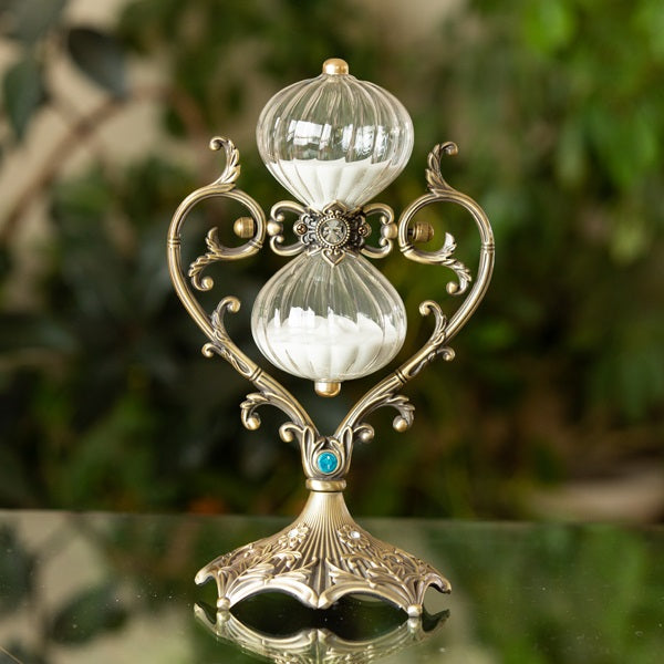 Heart Vintage Style Rotating Hourglass AN005-1