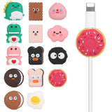 4 Pcs Cartoon Charging Protective Cover Winder