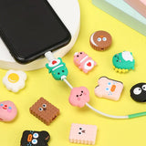 4 Pcs Cartoon Charging Protective Cover Winder